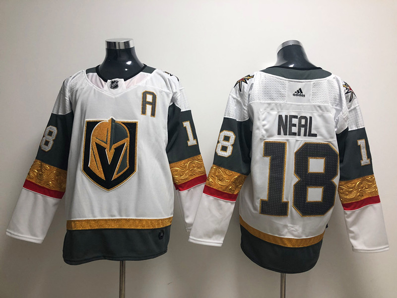 Men's Vegas Golden Knights James Neal #18 White Breakaway Jersey